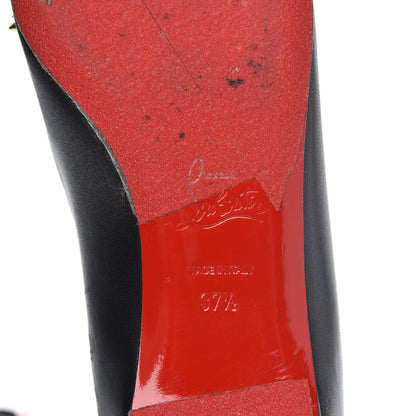 Christian Louboutin Shiny Nappa Goldoflat Spikes Flats 37.5 Black 7 of 12