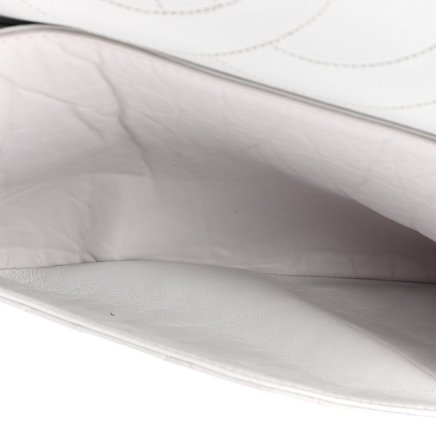 Aged Calfskin Quilted 2.55 Reissue 227 Flap White