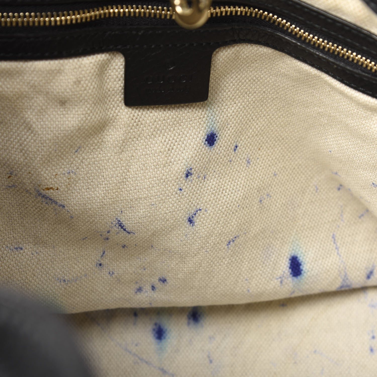 Gucci Pebbled Calfskin Medium Soho Chain Shoulder Bag Black 11 of 18