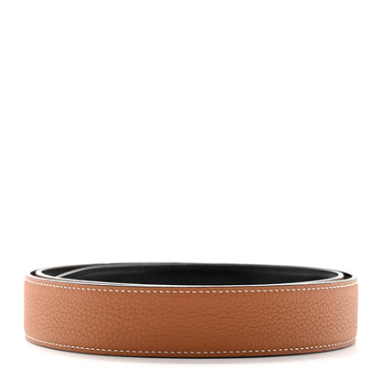 Hermes Box Togo 32mm Belt Strap 100 40 Black Gold 2 of 9
