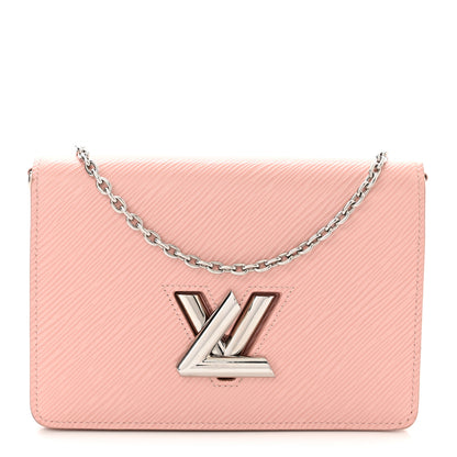 Louis Vuitton Epi Twist Belt Chain Wallet Rose Ballerine 1 of 11