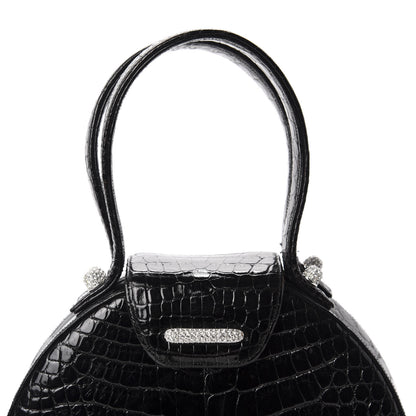 Judith Leiber Crocodile Crystal Evening Bag Black 10 of 10