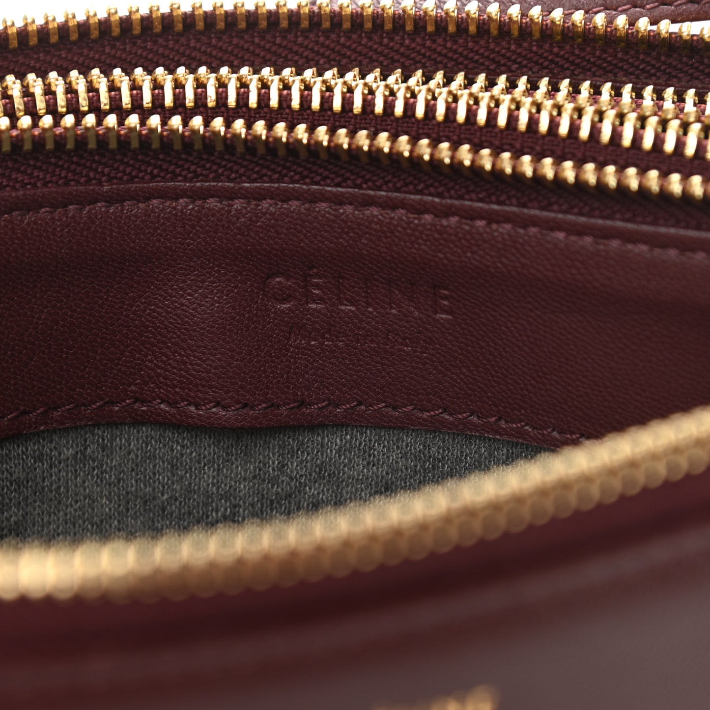 Smooth Lambskin Small Trio Crossbody Bag Burgundy