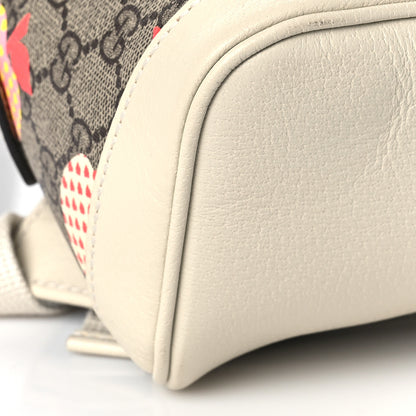 Gucci GG Supreme Monogram Les Pommes Small Retro Interlocking G Dome Backpack Beige Multicolor Mystic White 8 of 9