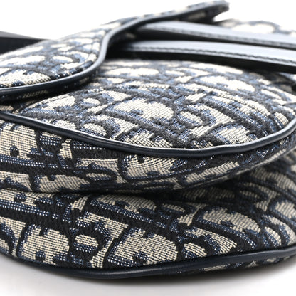 Christian Dior Oblique Mini Saddle Bag With Strap Blue 9 of 10