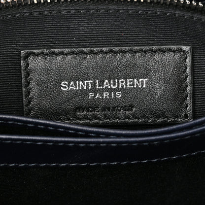 Saint Laurent Calfskin Y Quilted Monogram Toy Loulou Crossbody Bag Medium Blue 7 of 11