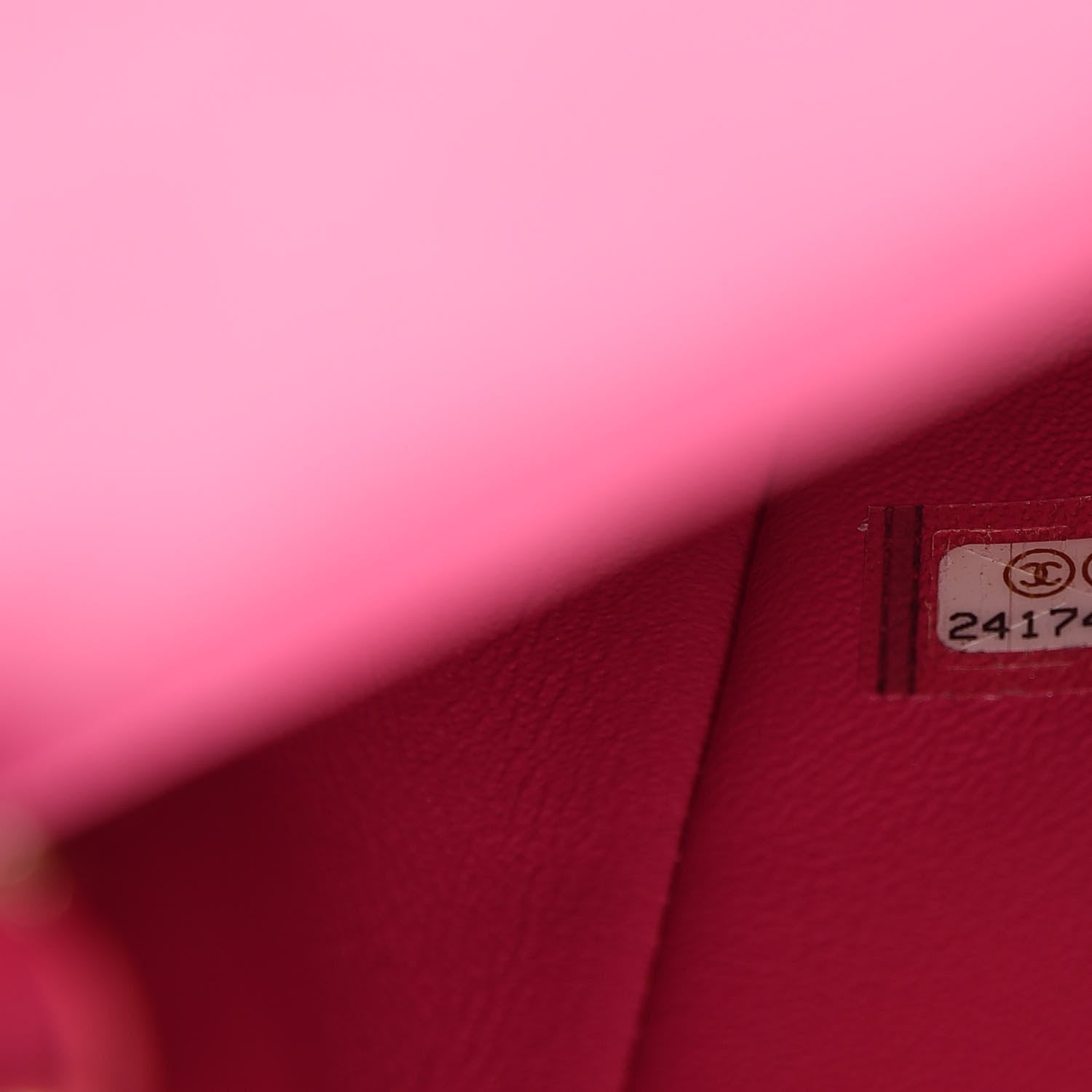 Chanel Lambskin Chevron Quilted Mini Square Flap Fuchsia 7 of 10