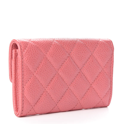 Chanel Iridescent Caviar Quilted Flap Card Holder Pink 3 of 9