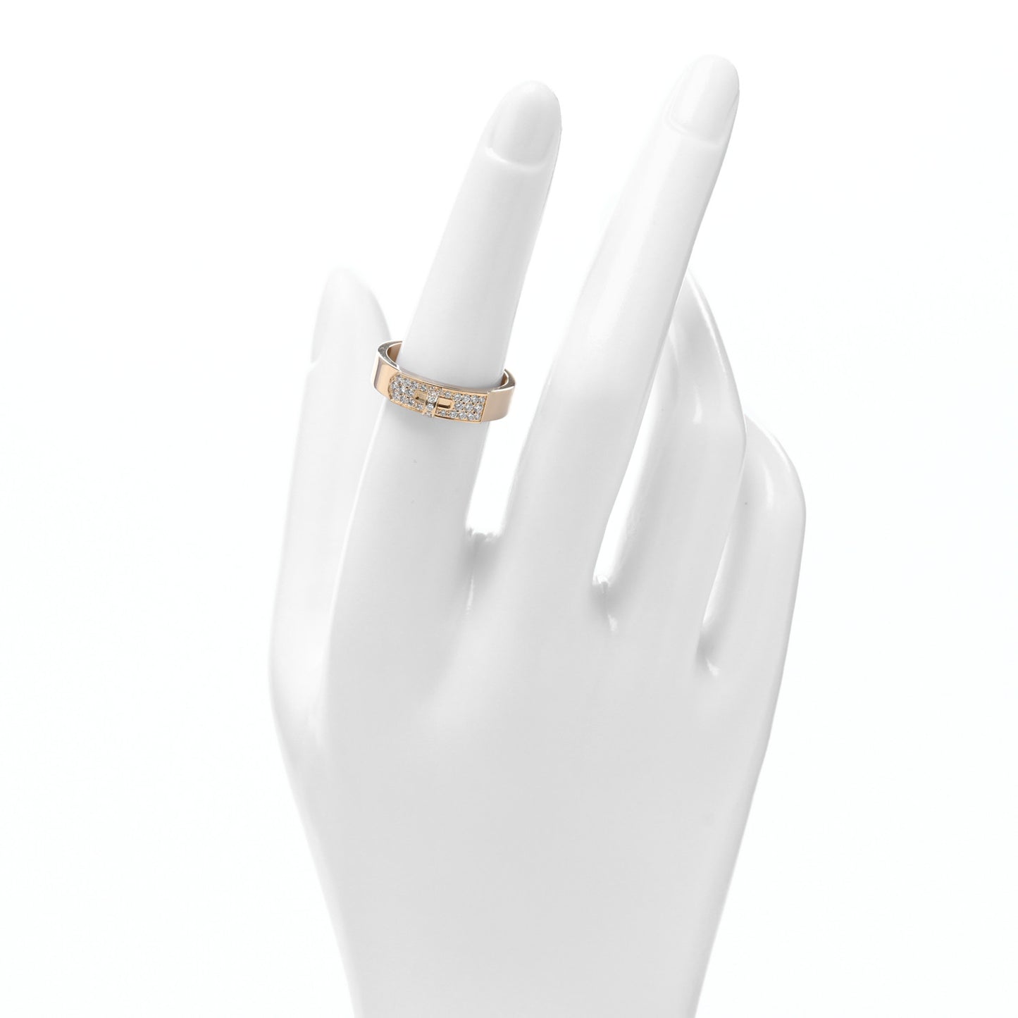 18K Yellow Gold Diamond Pave Kelly Ring 53 6.25