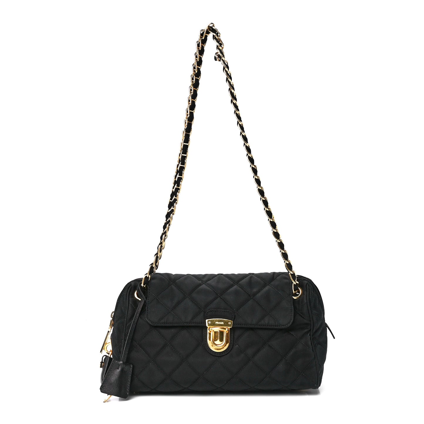 Nylon Tessuto Impuntu Quilted Flap Black