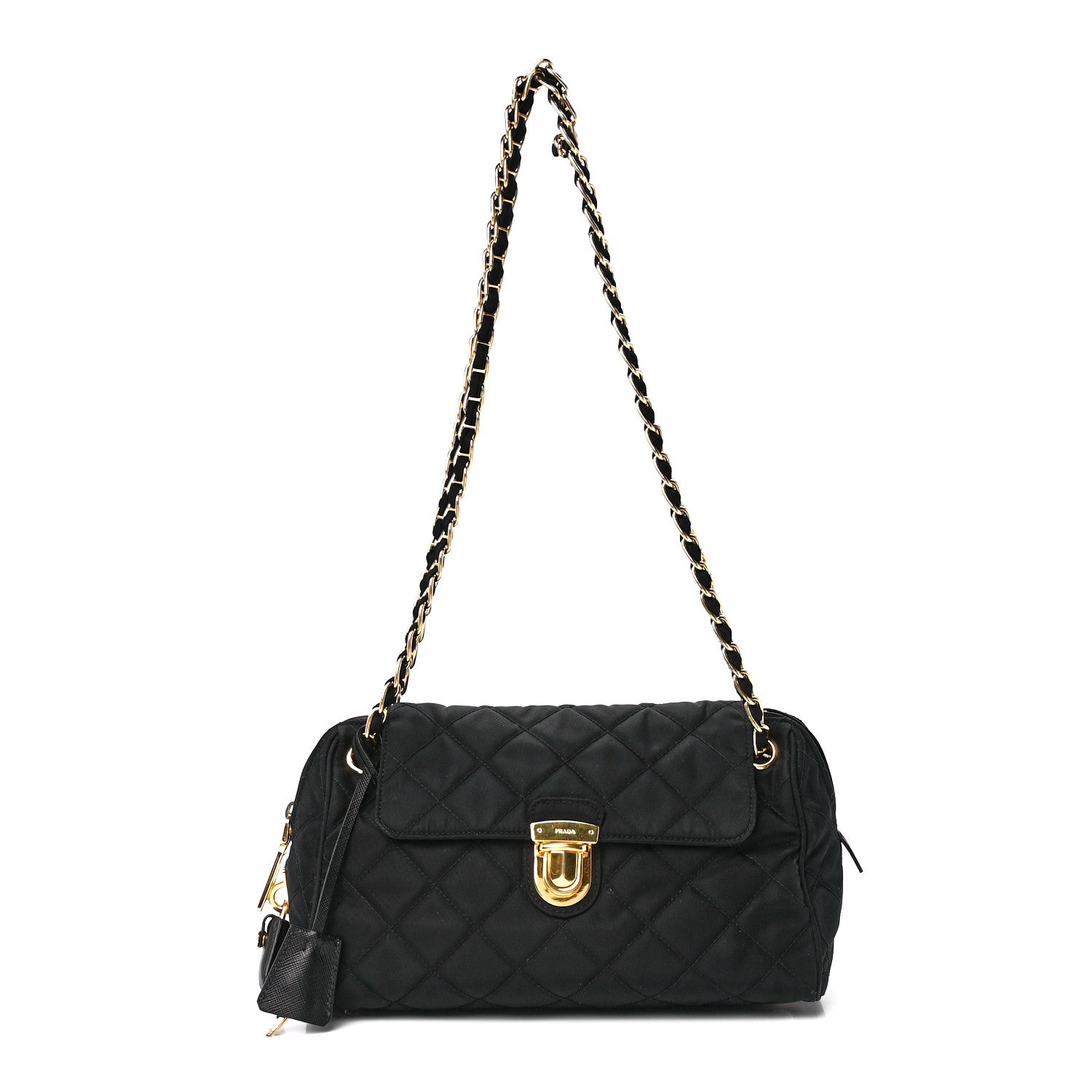 Prada Nylon Tessuto Impuntu Quilted Flap Black 1 of 12