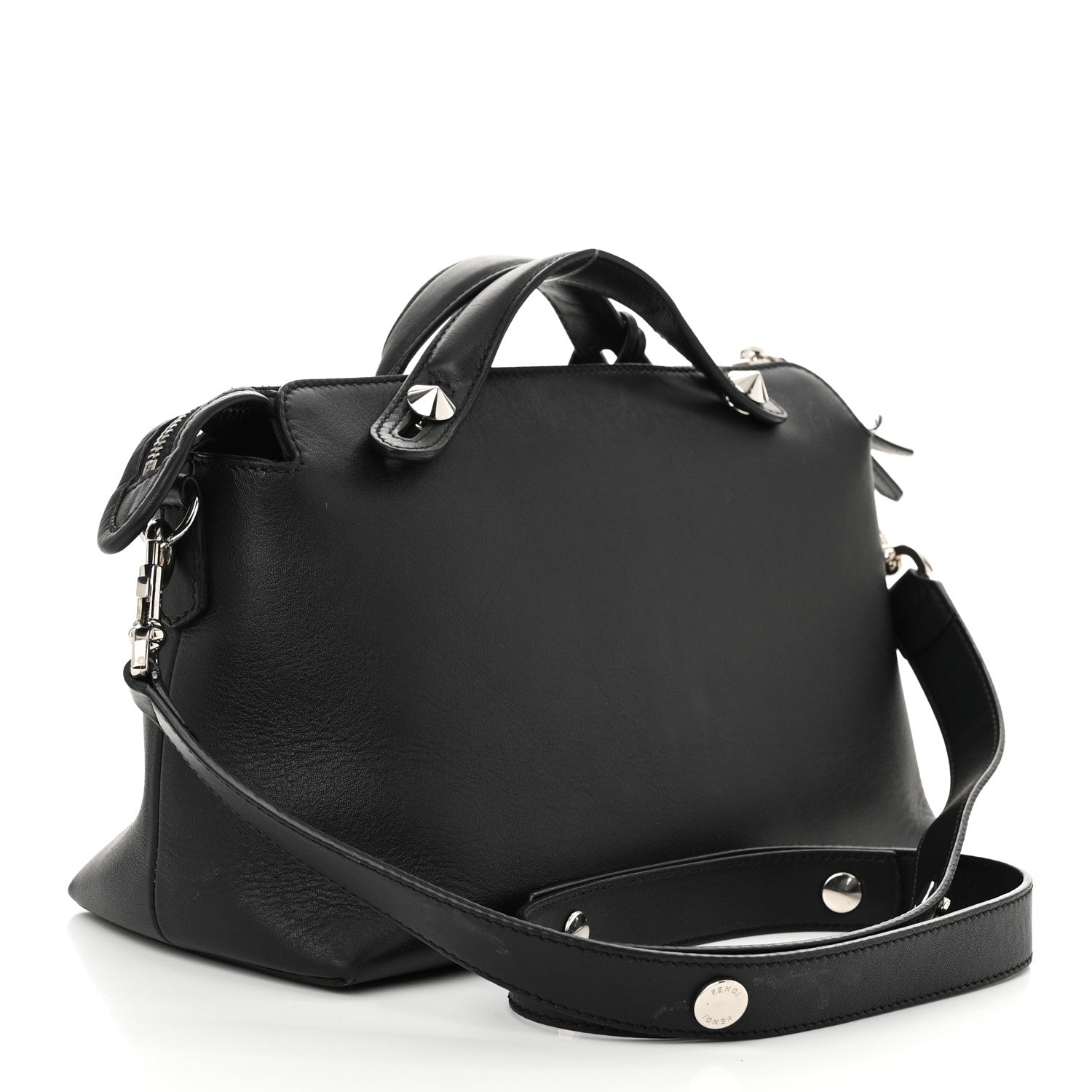 Fendi Vitello Dolce Medium By The Way Boston Bag Black 3 of 11