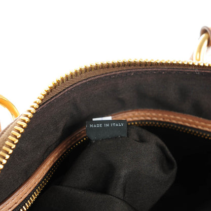Miu Miu Vitello Lux Crystal Heart Charm Tote Beige 7 of 8
