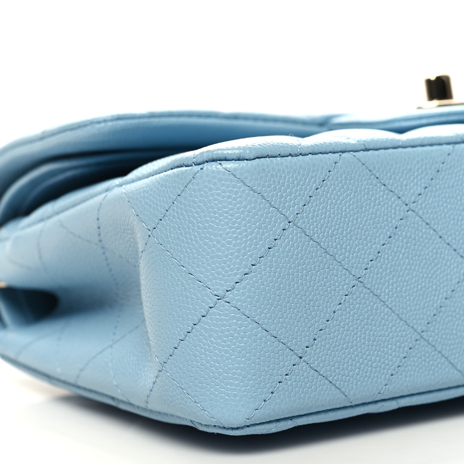 Chanel Caviar Quilted Small Double Flap Light Blue 9 of 11