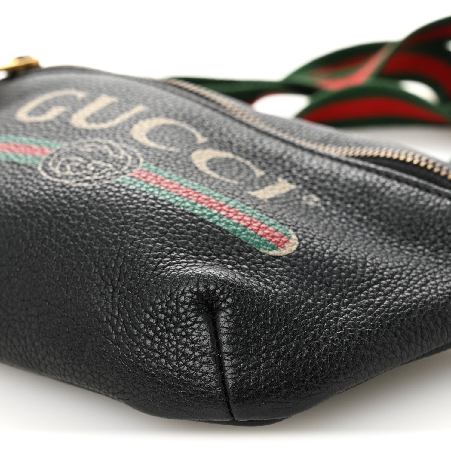 Gucci Grained Calfskin Small Logo Belt Bag Black 10 of 10