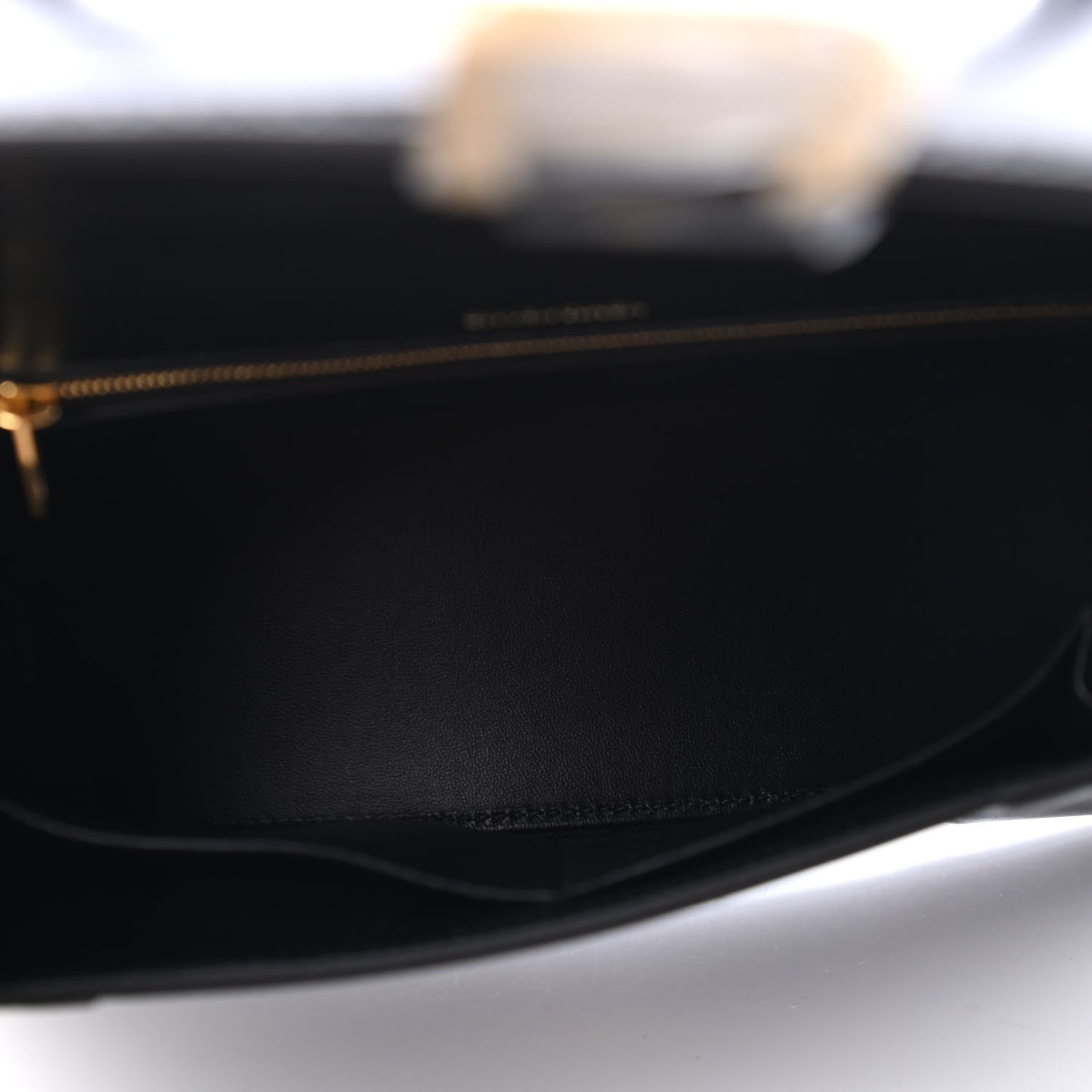 Shiny Box Calfskin Medium Hourglass Top Handle Bag Black