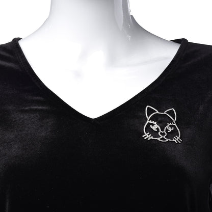 Chanel Strass Crystal Emoji Choupette Cat Brooch Silver 2 of 5