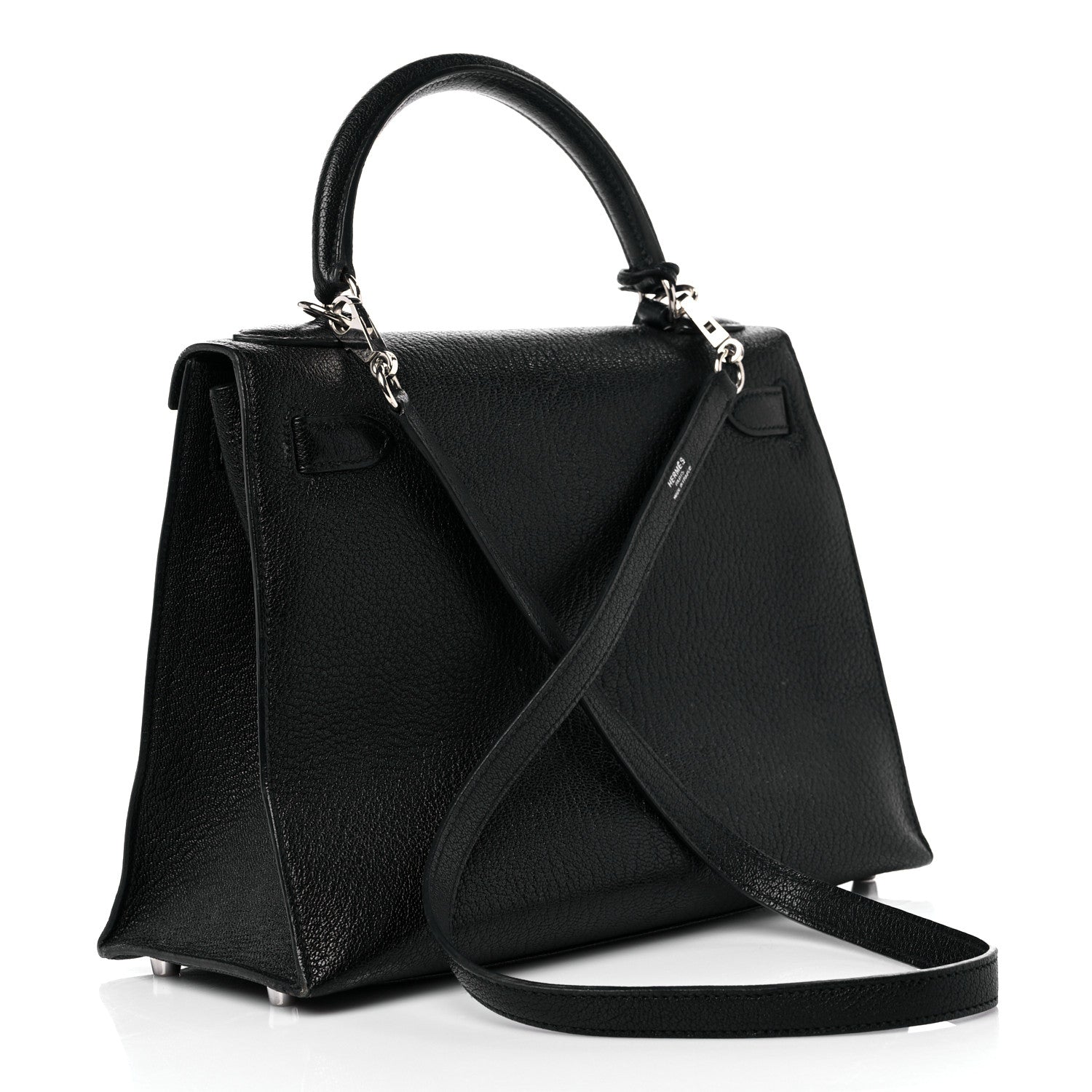 Hermes Chevre Mysore Kelly Sellier 28 Black 3 of 21