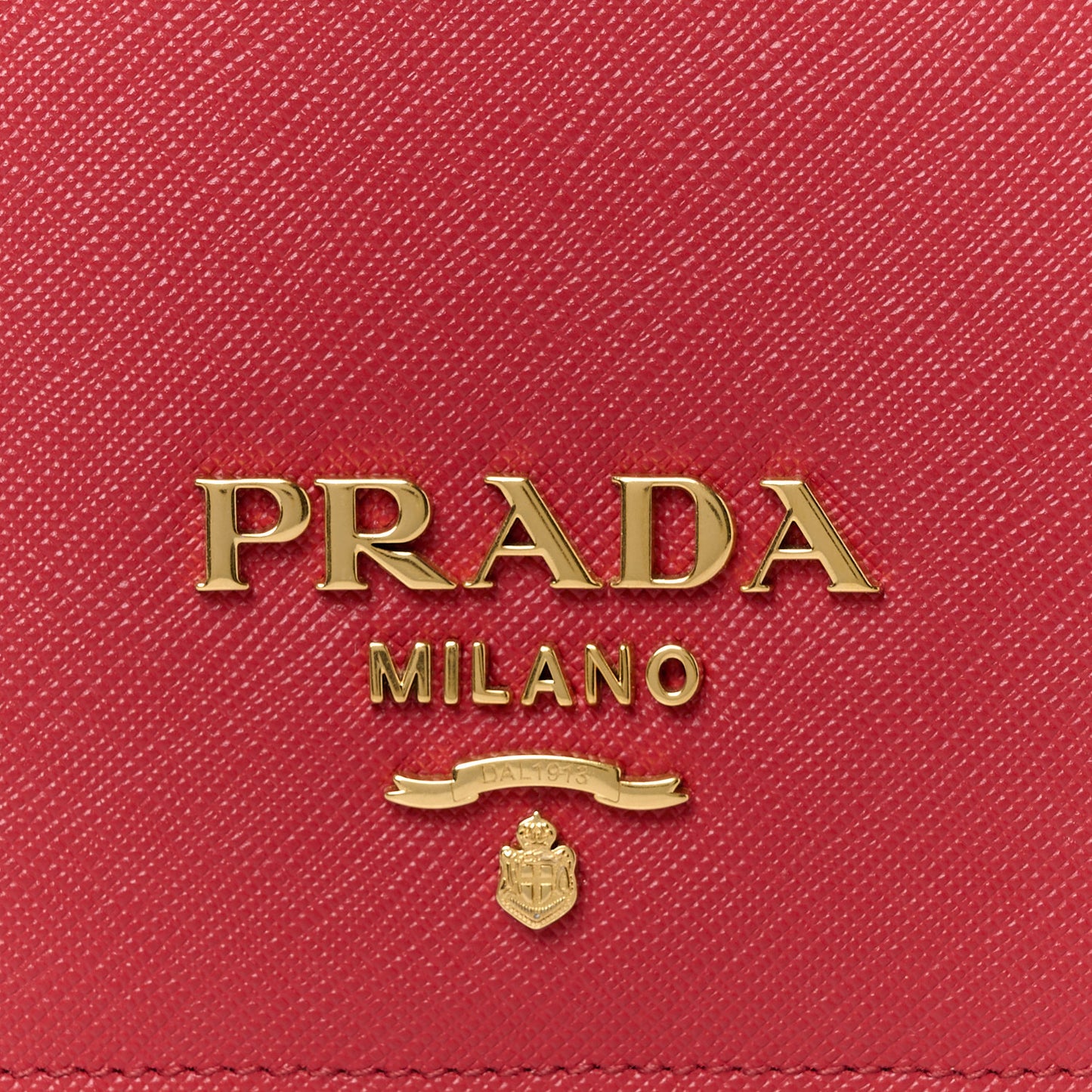 Saffiano Chain Shoulder Bag Fuoco