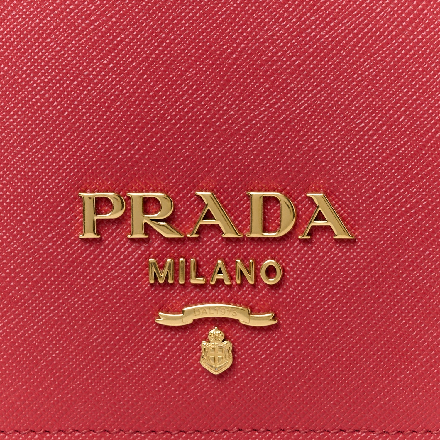 Prada Saffiano Chain Shoulder Bag Fuoco 8 of 11
