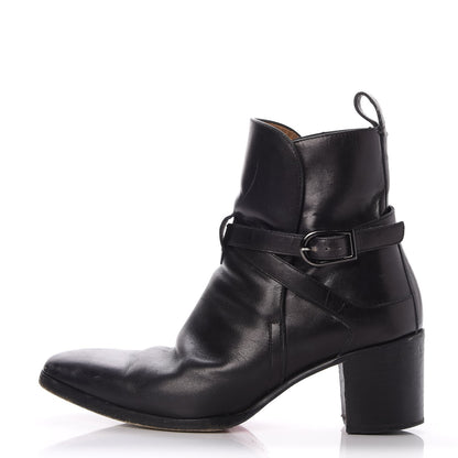 Christian Louboutin Calfskin Buckle Wrap Ankle Boots Booties 41 Black 1 of 11