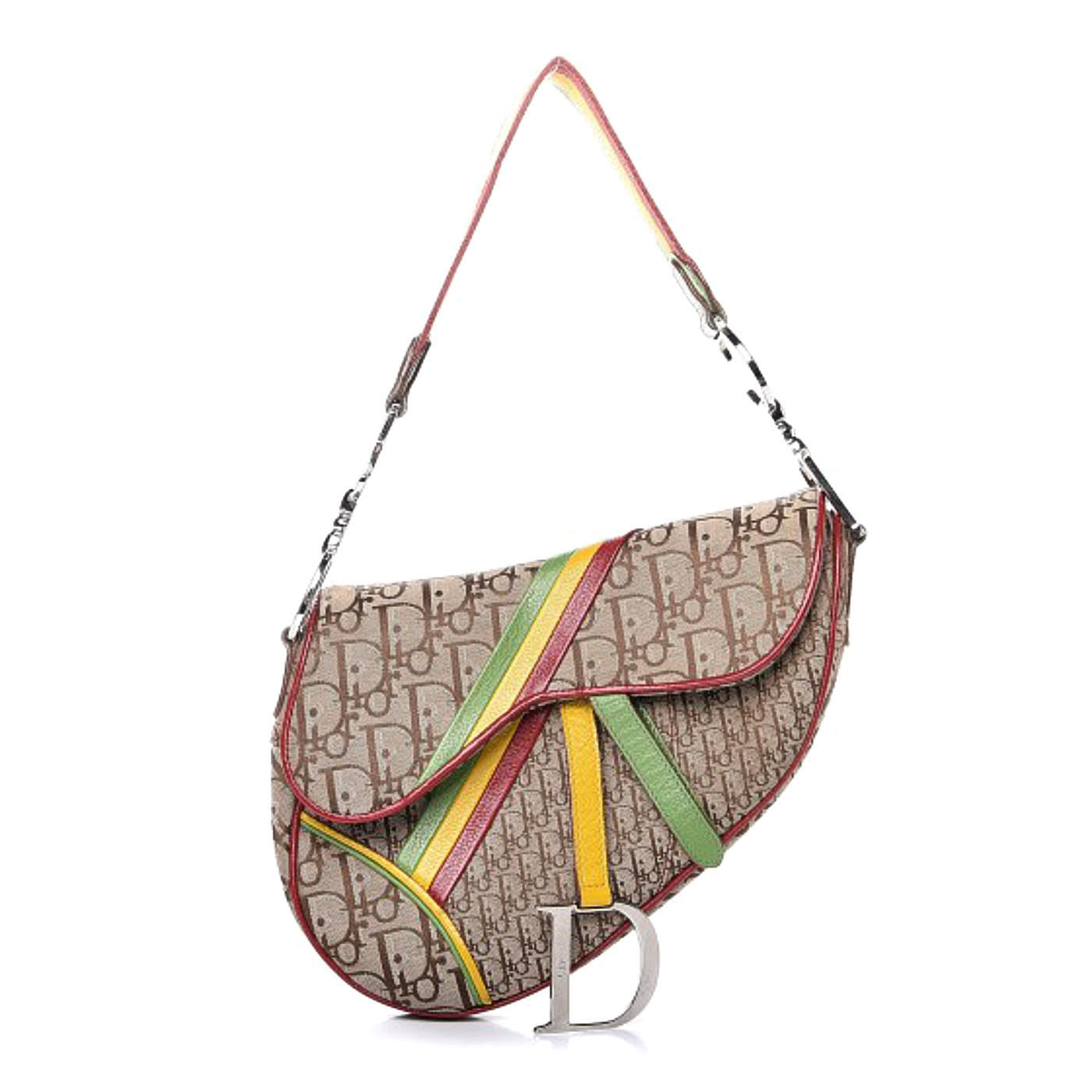 Monogram Rasta Saddle Bag Beige