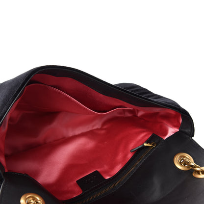Gucci Velvet Matelasse Medium GG Marmont Shoulder Bag Black 6 of 11