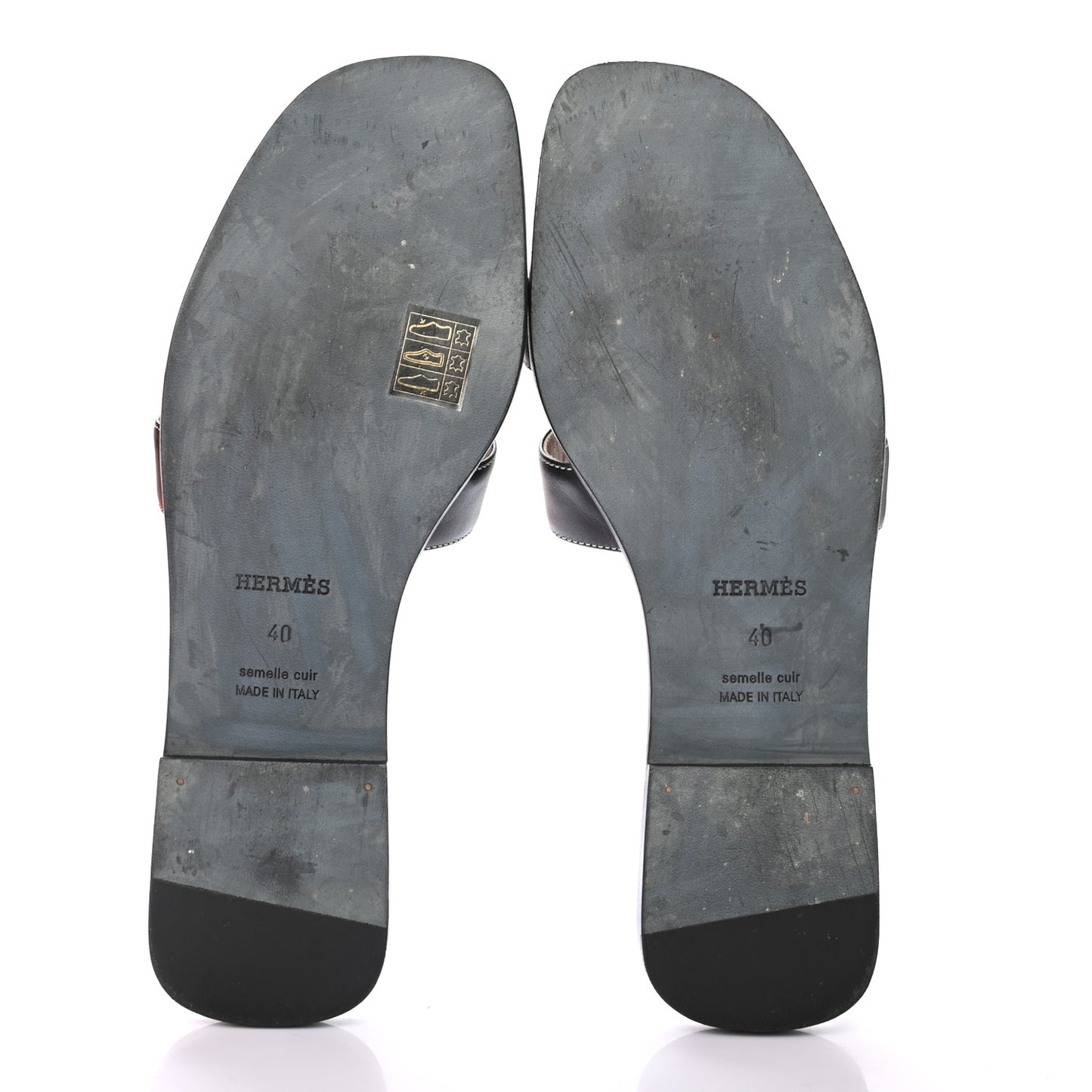 Box Calfskin Oran Sandals 40 Black