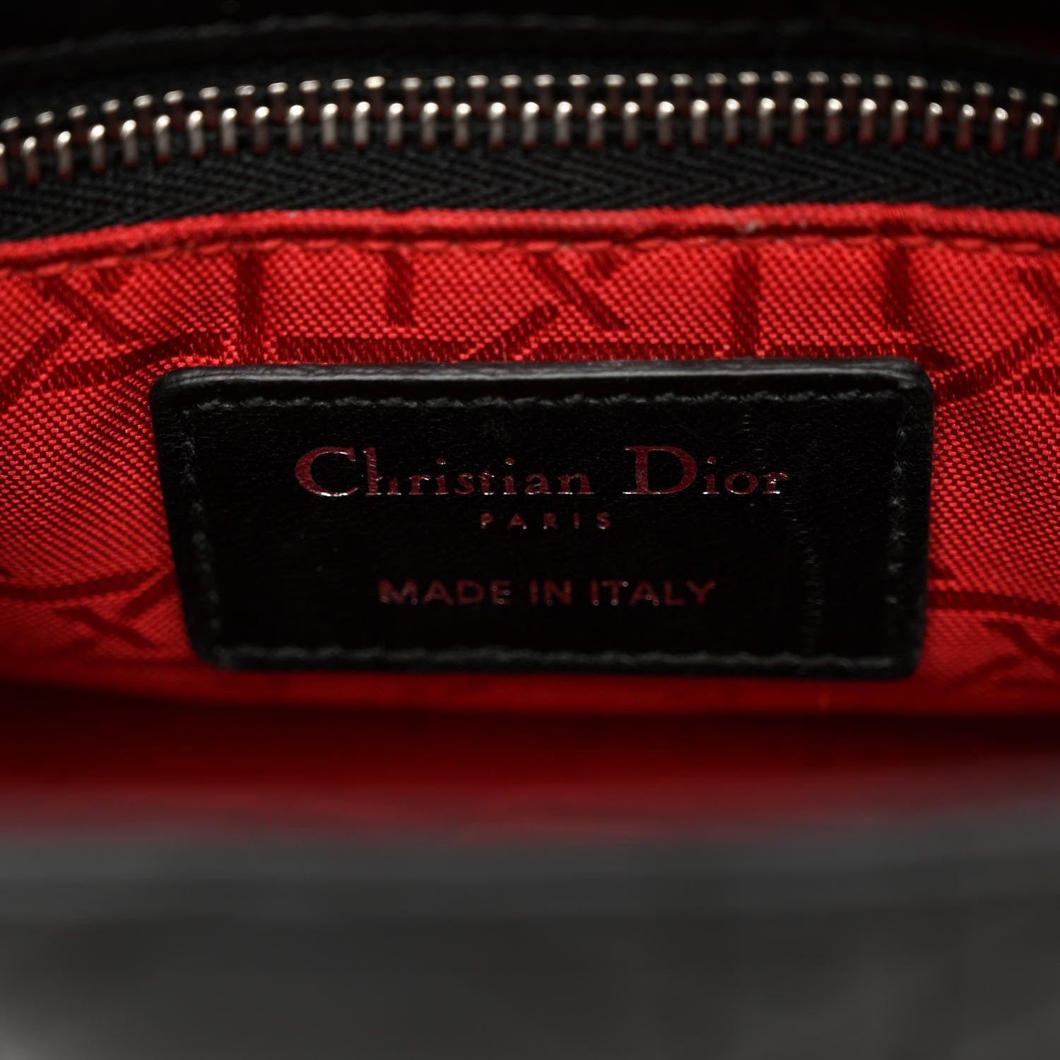 Christian Dior CHRISTIAN DIOR Lambskin Cannage Mini Lady Dior Black 6 of 10