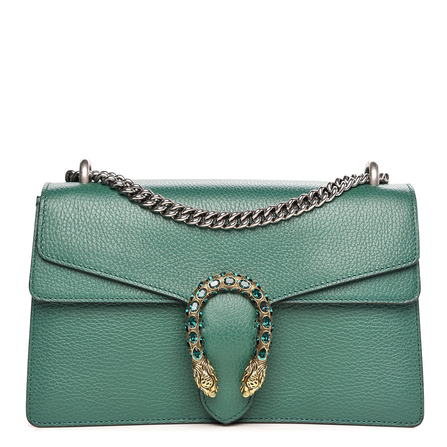 Pebbled Calfskin Small Dionysus Shoulder Bag Emerald