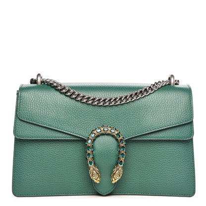 Gucci Pebbled Calfskin Small Dionysus Shoulder Bag Emerald 1 of 10