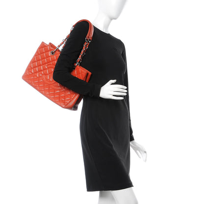 Chanel Caviar Quilted Grand Shopping Tote GST Orange 2 of 7