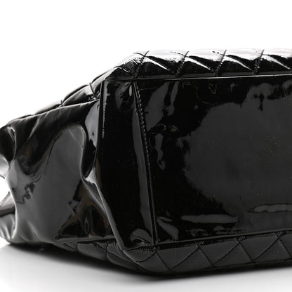 Chanel Patent Quilted Grand Shopping Tote GST Black 9 of 11