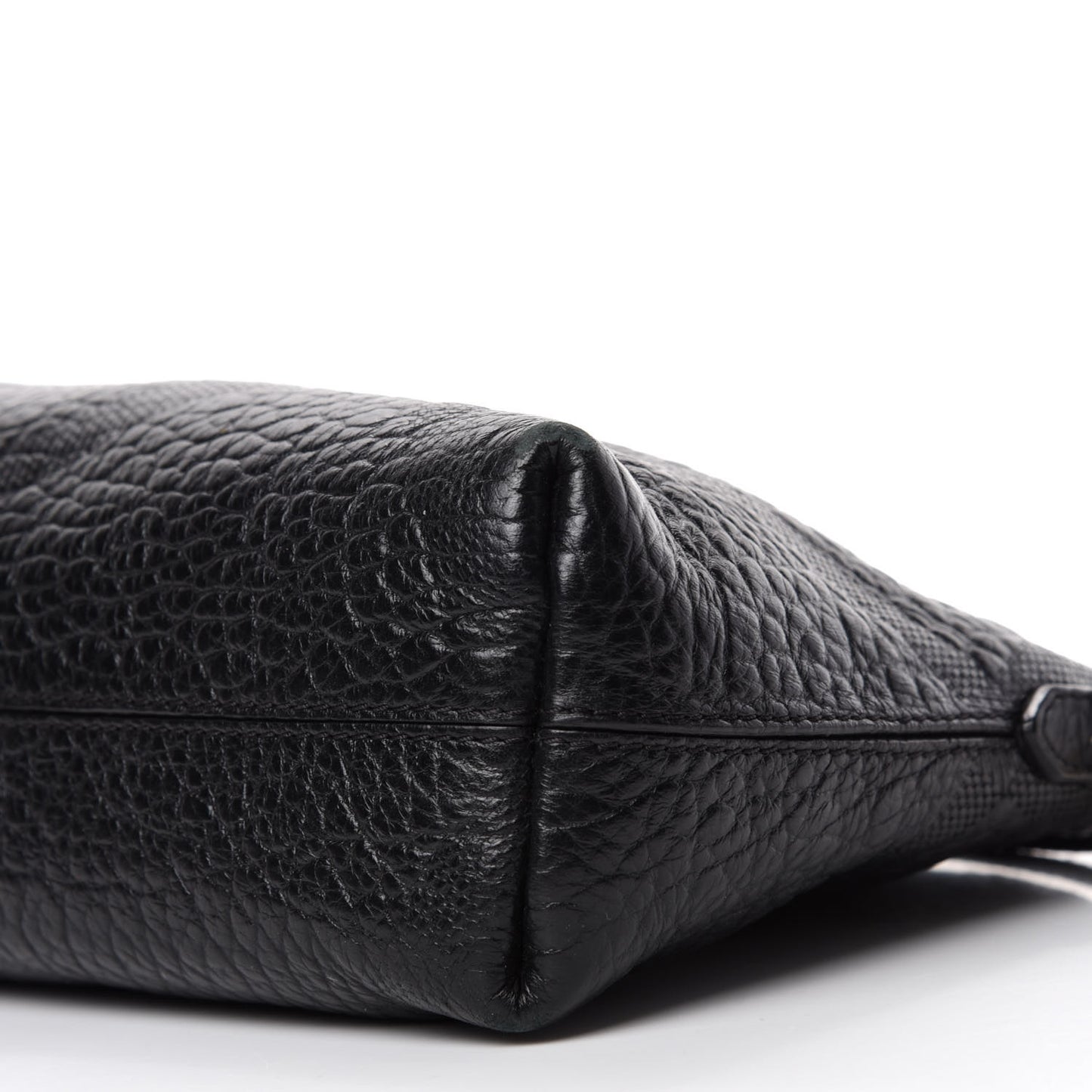 Signature Grain Calfskin Check Embossed Small Chichester Crossbody Clutch Bag Black