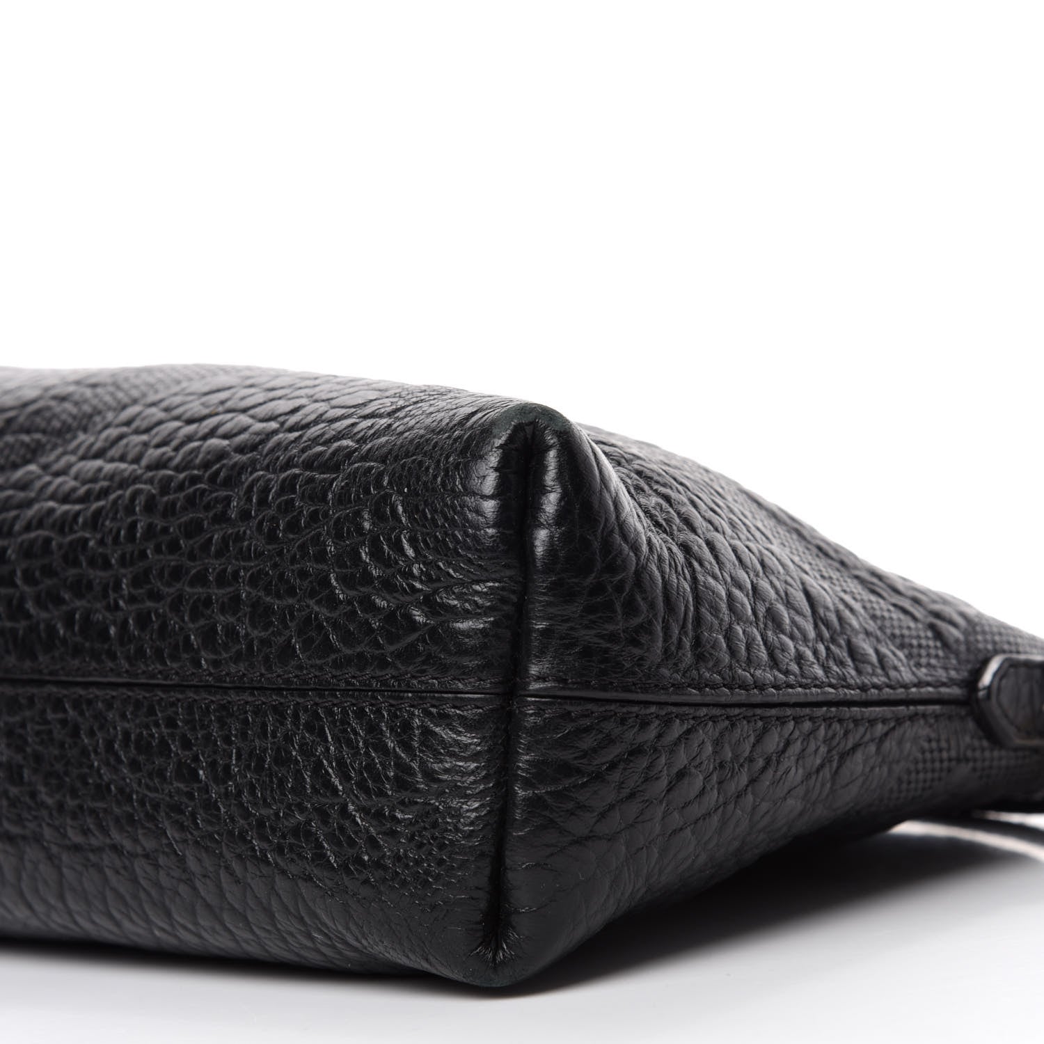 Burberry Signature Grain Calfskin Check Embossed Small Chichester Crossbody Clutch Bag Black 7 of 9