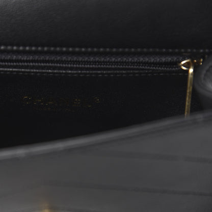Chanel Calfskin Chevron Stitched Coco Waist Bag Black 8 of 10