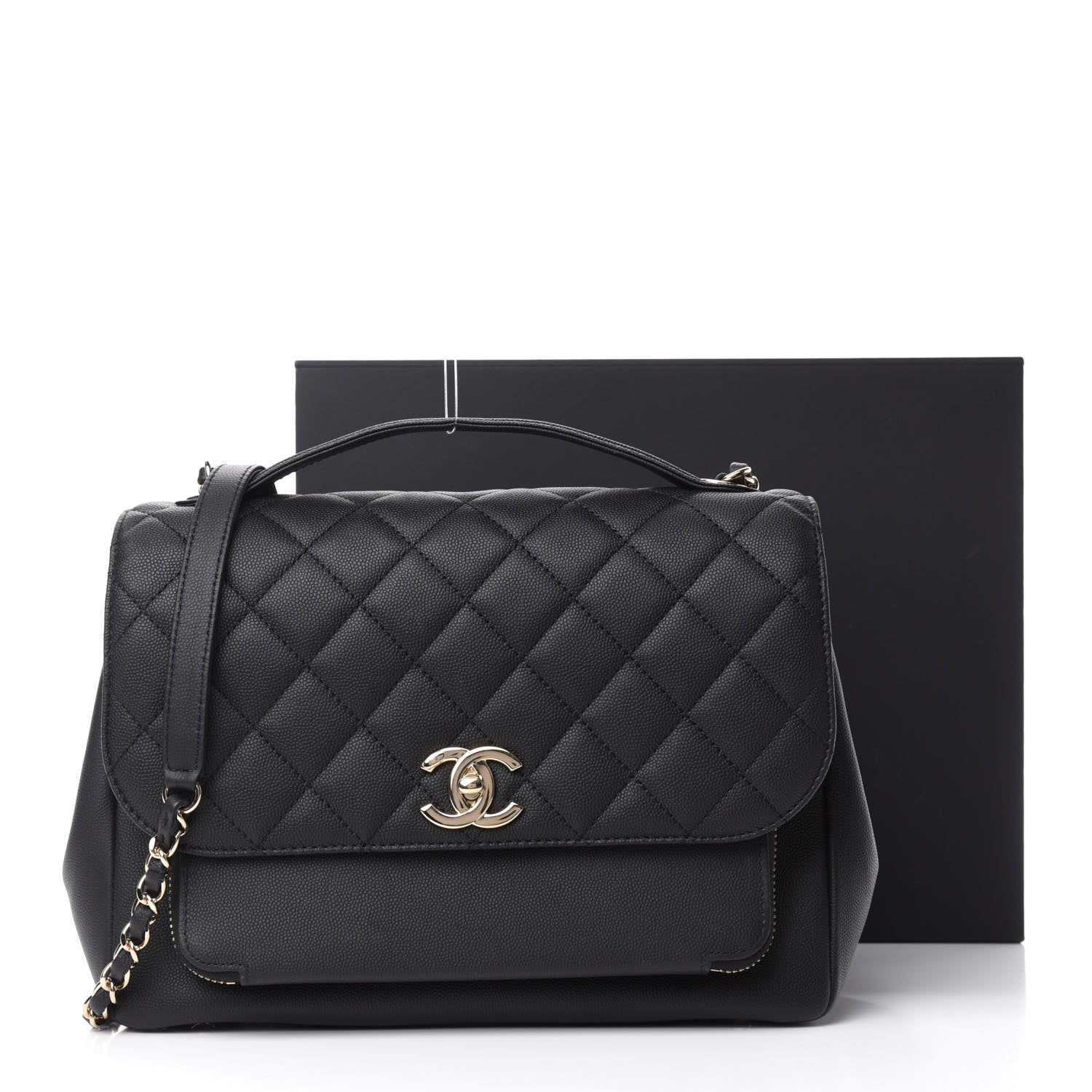 Chanel Caviar Quilted Large Business Affinity Flap Black 11 of 11