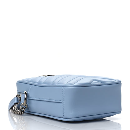 Gucci Calfskin Matelasse Mini GG Marmont Crossbody Bag Porcelain Light Blue 4 of 10