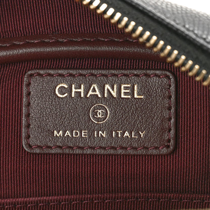 Chanel Caviar Quilted Double Zip Pouch Black 6 of 9