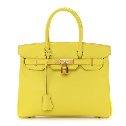 Hermes Epsom BIRKIN 30 Lime 1 of 16