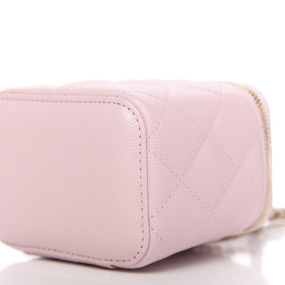 Chanel Caviar Quilted Mini Vanity Case With Chain Light Pink 7 of 10