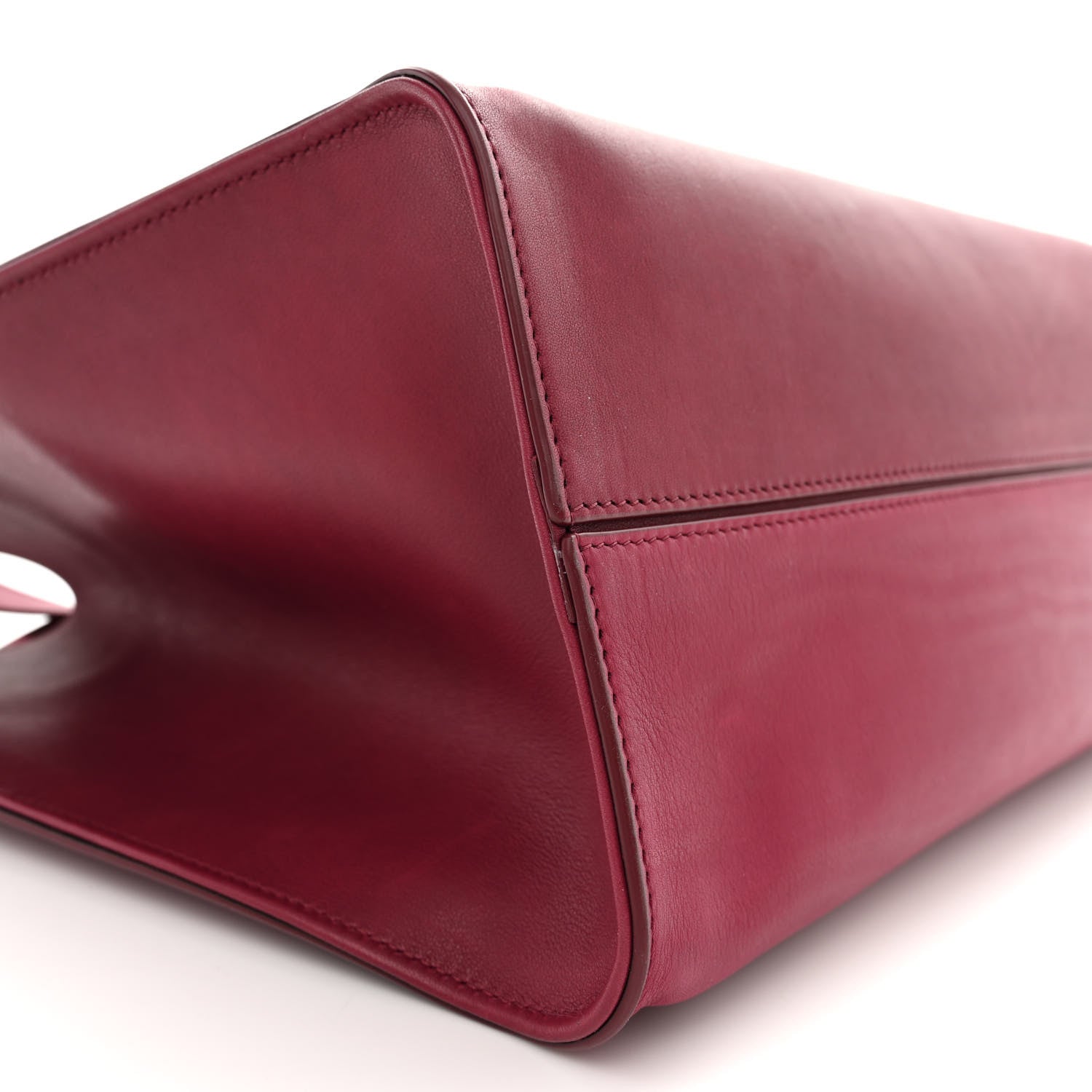 The Row Polished Saddle Calfskin Alexia Bag Amaranto 9 of 16