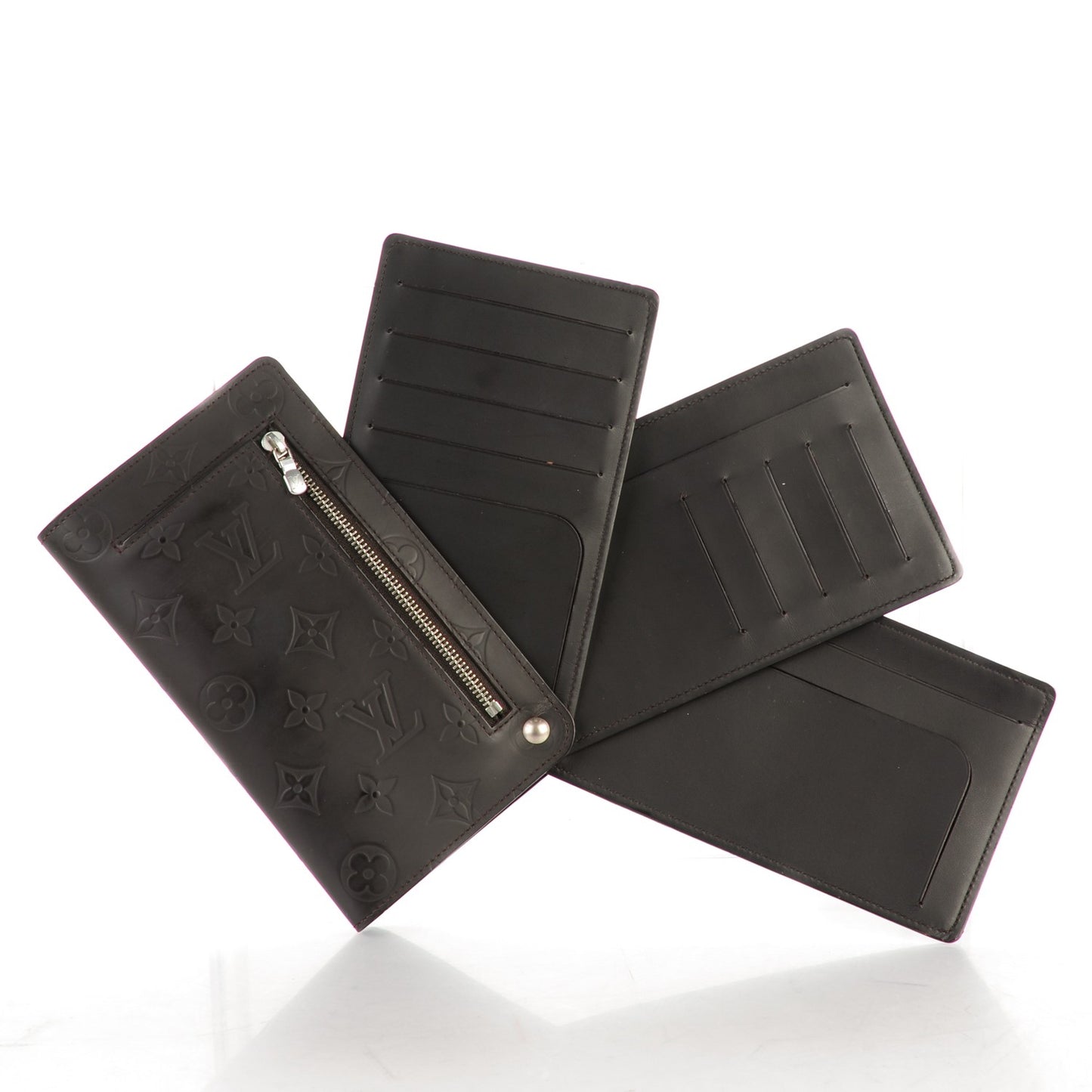 Monogram Glace Whist Wallet Cafe Brown