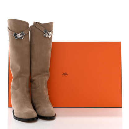 Hermes Suede Kelly Jumping Boots 35.5 Oak 13 of 13