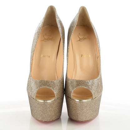 Christian Louboutin Glitter Fabric Altareva 160 Pumps 40 Gold 2 of 8