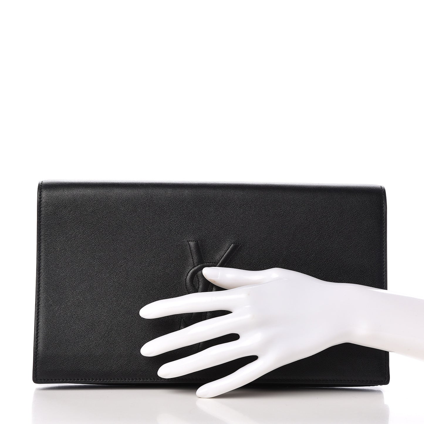 Calfskin Monogram Large Belle De Jour Clutch Black