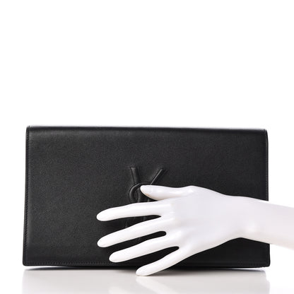 Saint Laurent Calfskin Monogram Large Belle De Jour Clutch Black 2 of 9