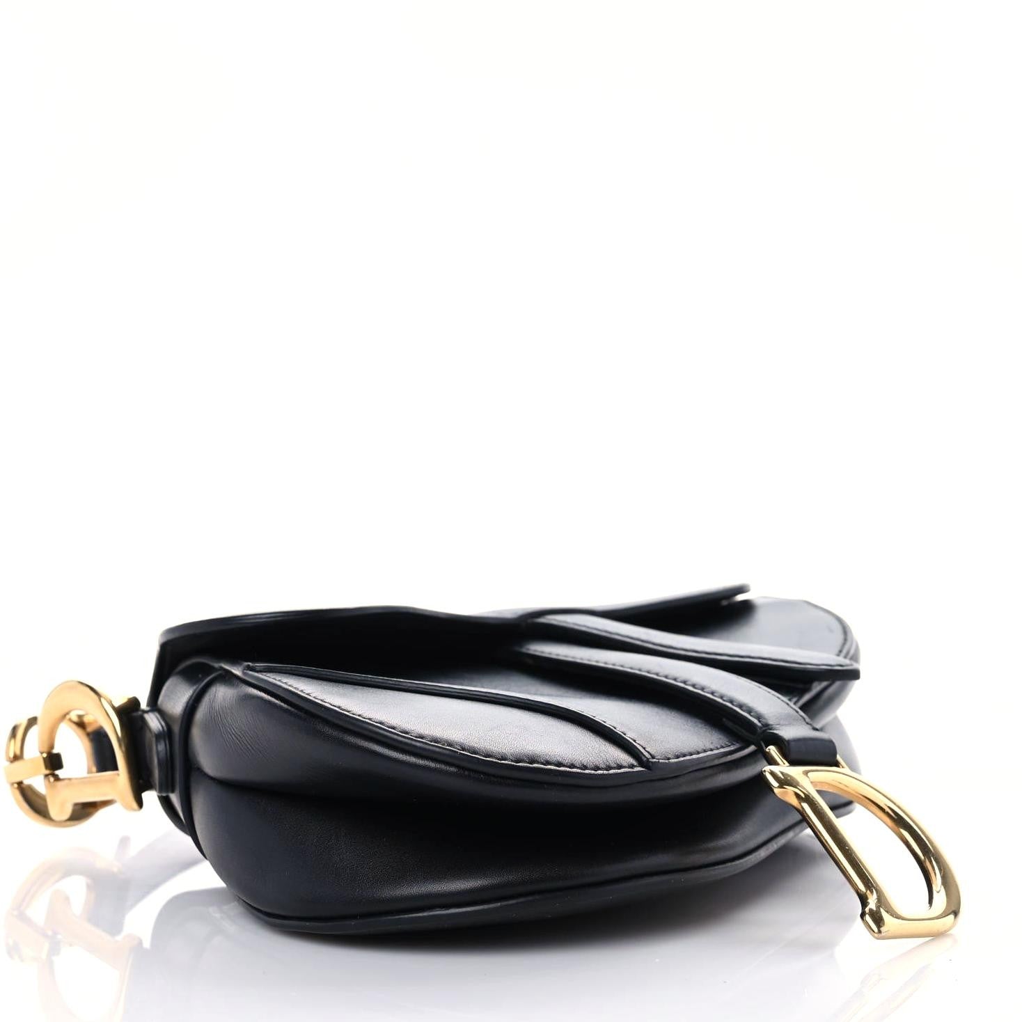 Christian Dior Calfskin Mini Saddle Bag Black 4 of 17