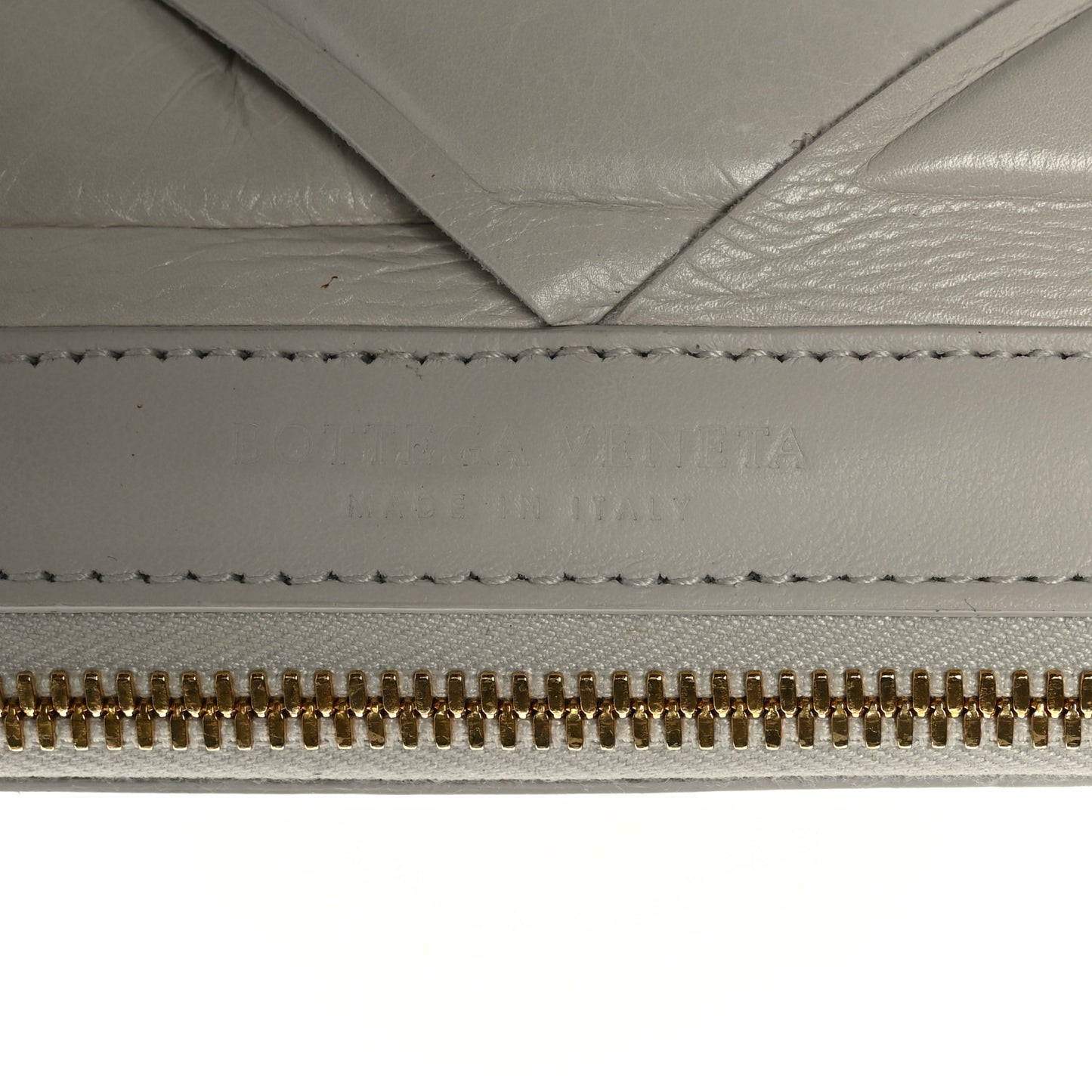 Paper Calfskin Maxi Intrecciato Padded Pouch Clutch Plaster
