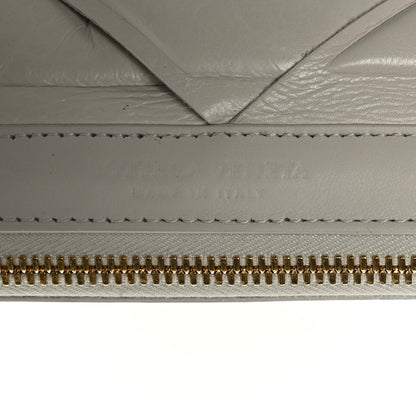 Bottega Veneta Paper Calfskin Maxi Intrecciato Padded Pouch Clutch Plaster 6 of 10